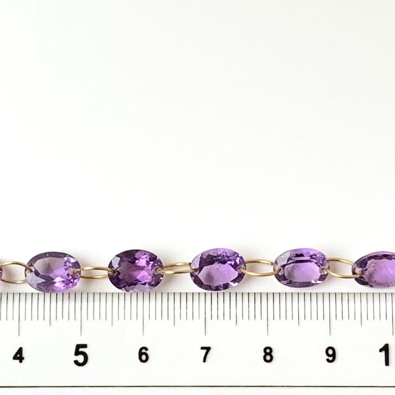 B-378 アメジスト ファセットオーバル(2つ穴) | EREN gemstonesエレンジ