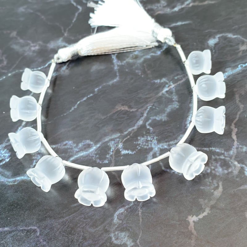 B-151 フロストクリスタル カービングビーズ | EREN gemstones