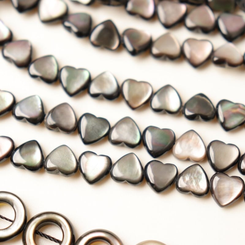 D-019 ブラックシェル ハート横穴 | EREN gemstonesエレン