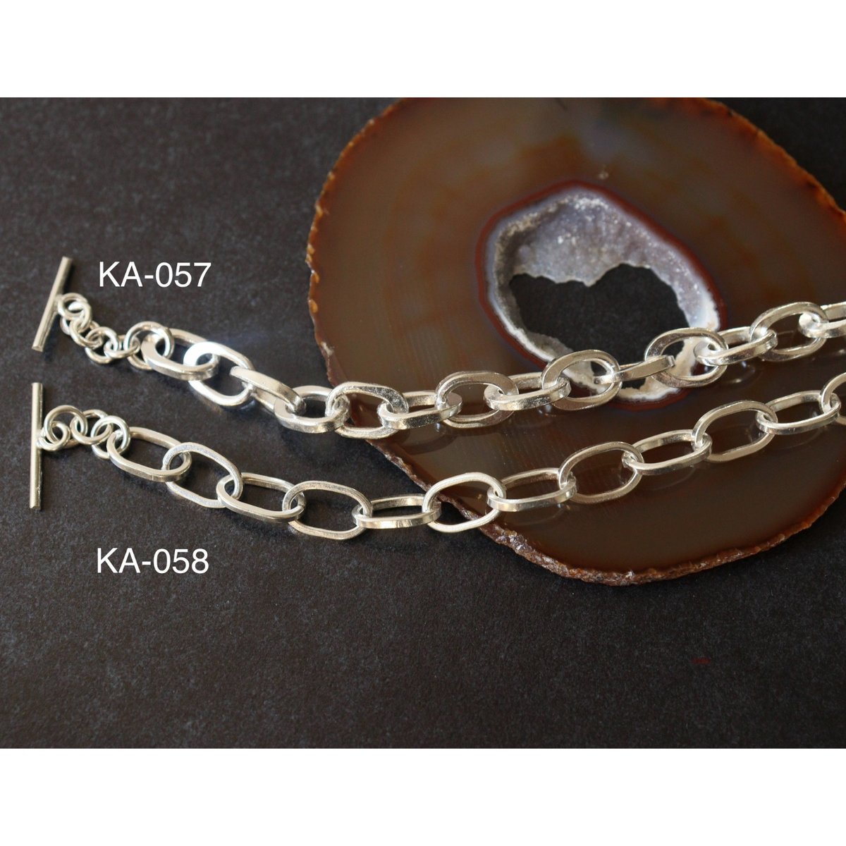 KA-057 カレンシルバー チェーンブレスレット | EREN gemstones 