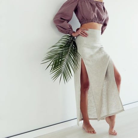 Maxi   linen rongu Skirt