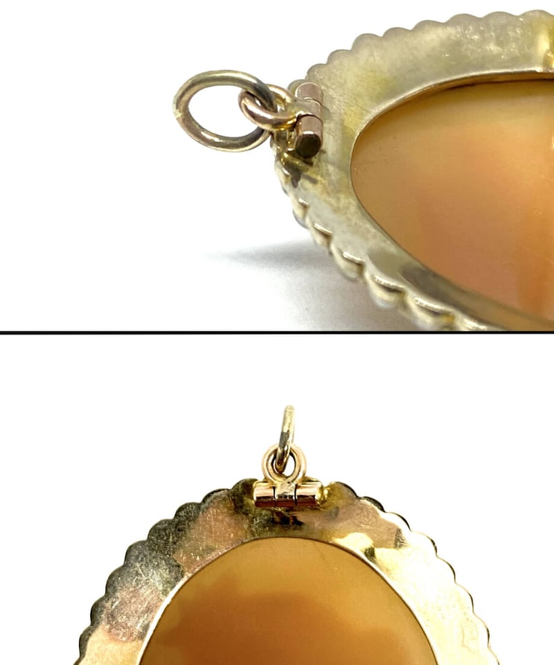 Shell cameo natural pearl brooch & pendant | AN
