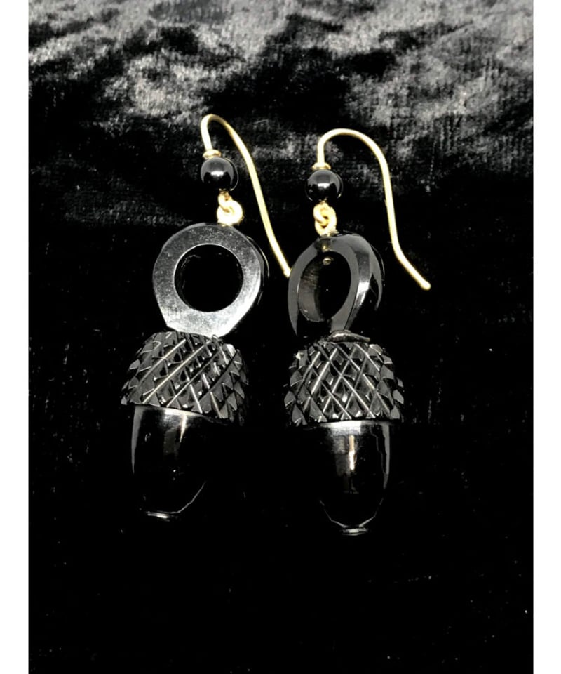 Whitby Jet acorn earrings | ANNIE'S ANTIQUES
