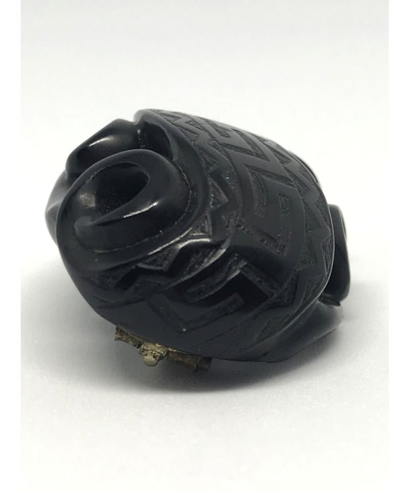 アンテークのオブジェ mid-twentieth century carved burl wood Japanese netsuke