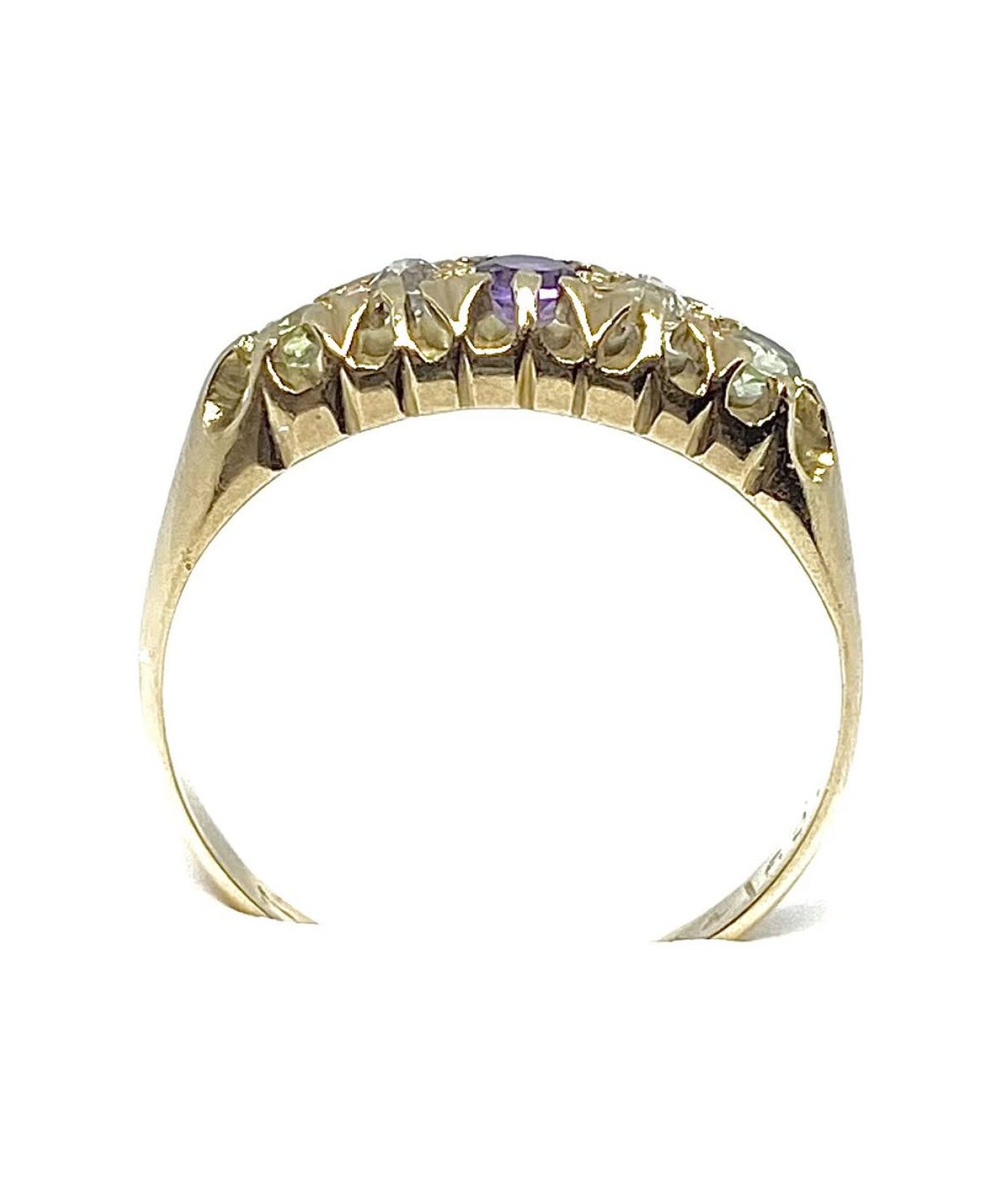Amethyst Peridot Diamond - Suffregettes ring |