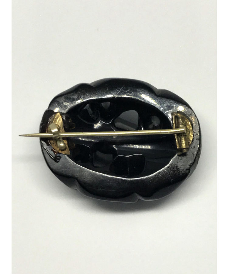 月末セール【現品限り】モーニング ウィットビー ジェット バー ブローチ Whitby Jet brooch | ANNIE'S ANTIQUES