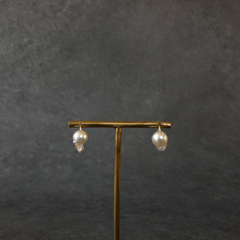14kgf】ピアス 〜 アコヤ真珠(バロック・ホワイト系) | petite anne