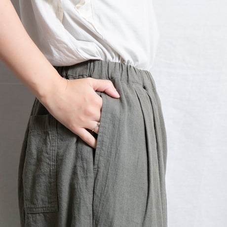 NATURAL LAUNDRY（ナチュラルランドリー）7262P-001 コットンリネンワッシャークロス ジャンプパンツ