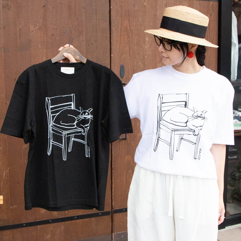 HARVESTY（ハーベスティ）A52513 PRINTED T-SH 【CAT & CHAI