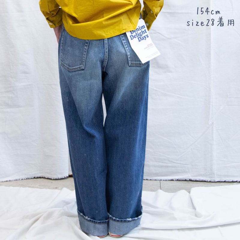 ふなっしー johnbull ワイドジーンズ Lサイズ 濃 ふなっしー johnbull