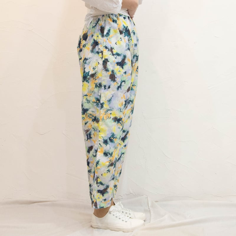 ichi（イチ）241013 フラワープリント パンツ / white | casual