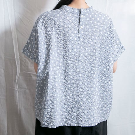 NATURAL LAUNDRY（ナチュラルランドリー）7263T-013 リップルドット　ドルマンプルオーバー