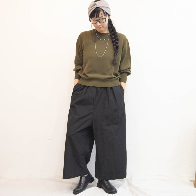 Gauze#（ガーゼ）G1034 GATHER SLEEVE KNIT PULLOVER |