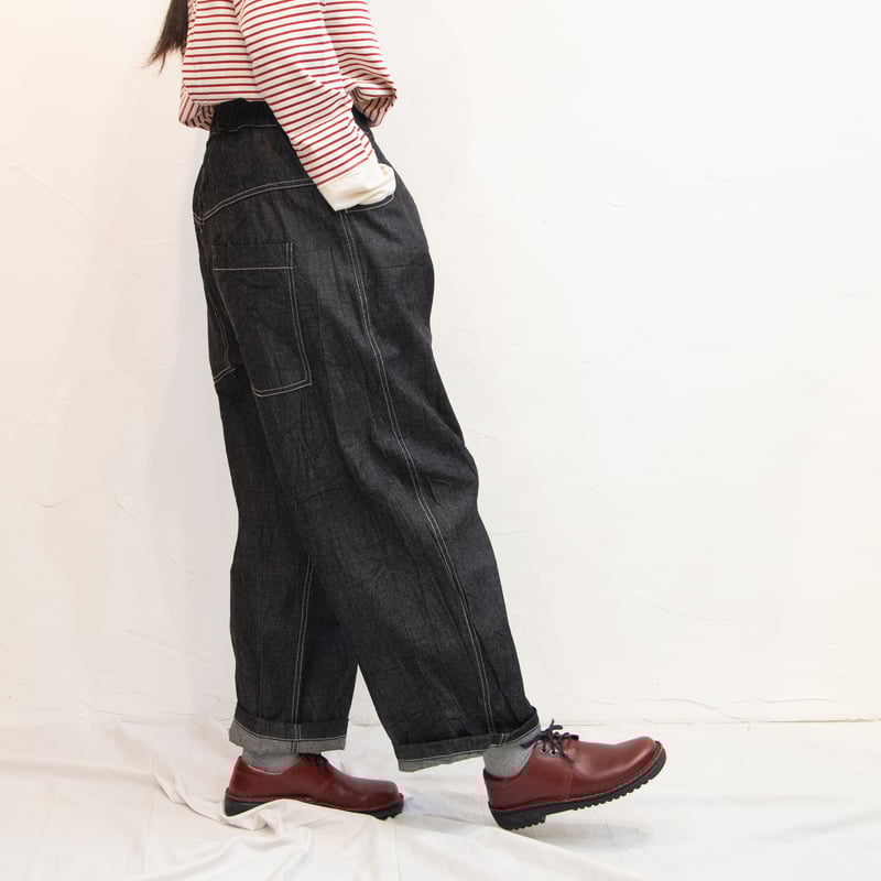 美品◆NARU ナル　のっぽパンツ　デニム　グリーン　ゆったり　factory 楽天市場】【新色/再入荷】NARU ナル 8ozムラデニム ノッポ