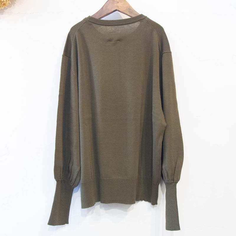 Gauze#（ガーゼ）G1034 GATHER SLEEVE KNIT PULLOVER |