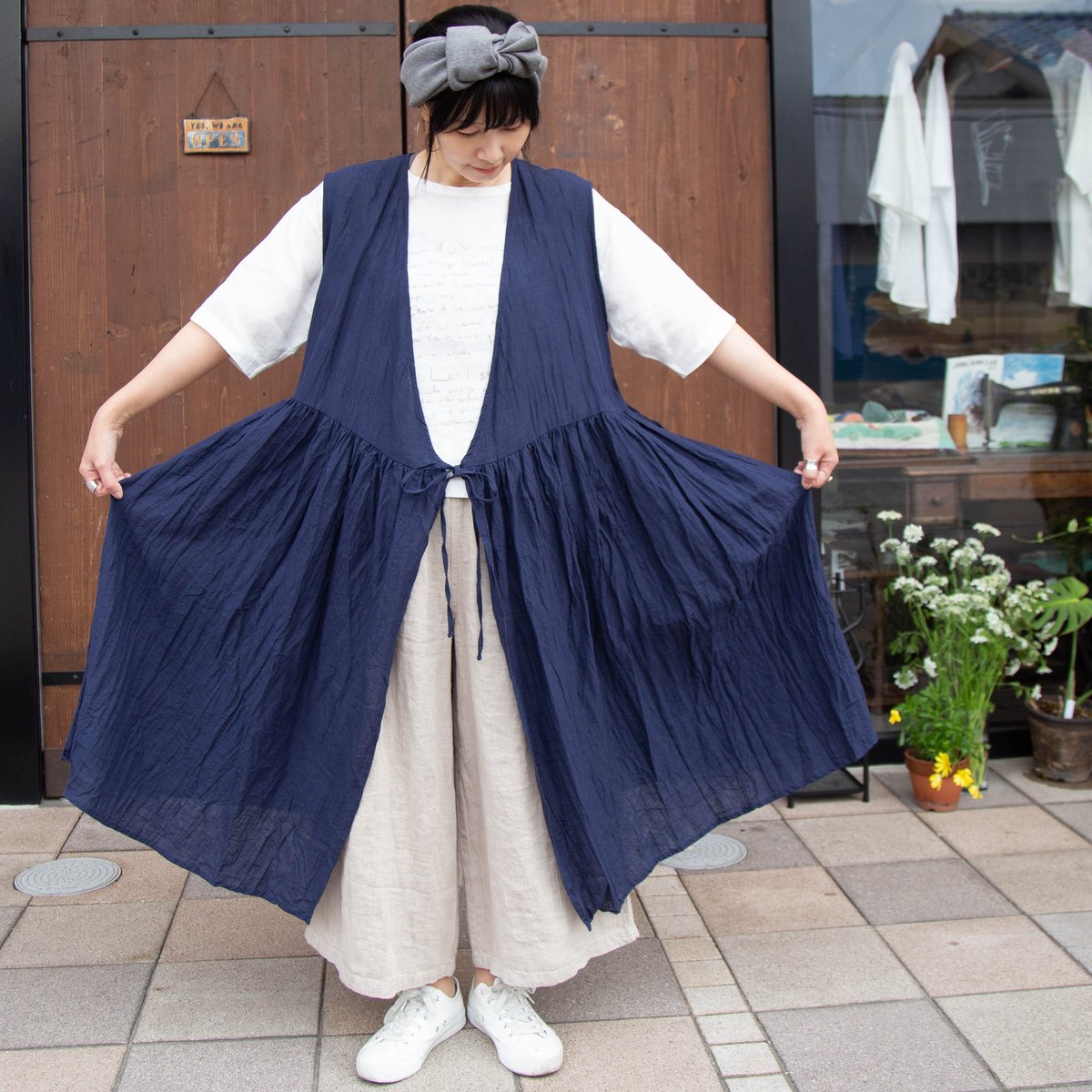 g)グラム g_602 リネンカシュクールワンピース | casual collection
