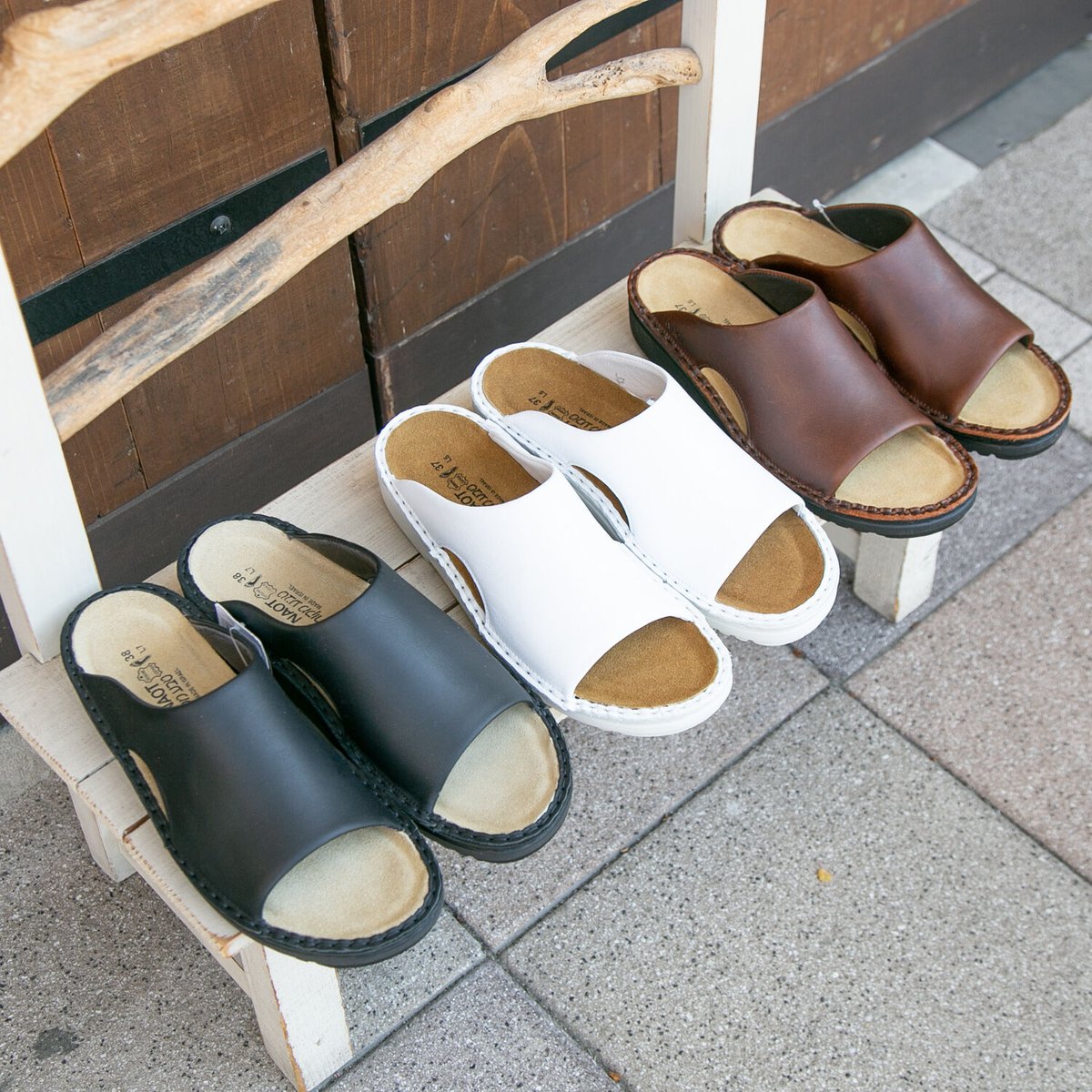靴 NAOTO CECILIA / Matt Black 37 DPTO — Deep Black Leather Naoto Shoe