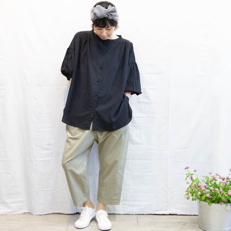 TANG!（タング）2325401 コットンダンプ ピグメントバイオ加工パンツ