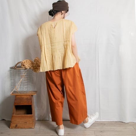 NOUVELLES DU PARADIS（ヌーベルドゥパラディ）PB24217 カラーボトム ランタンワイドパンツ