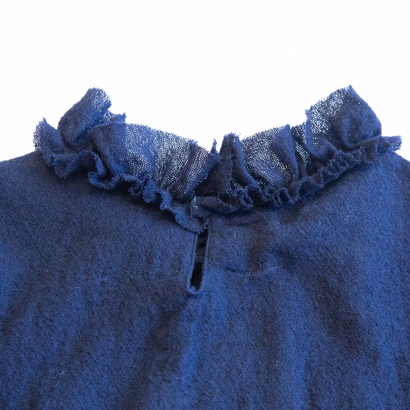 g)グラム g_652 ウールガーゼネックフリルブラウスプルオーバー