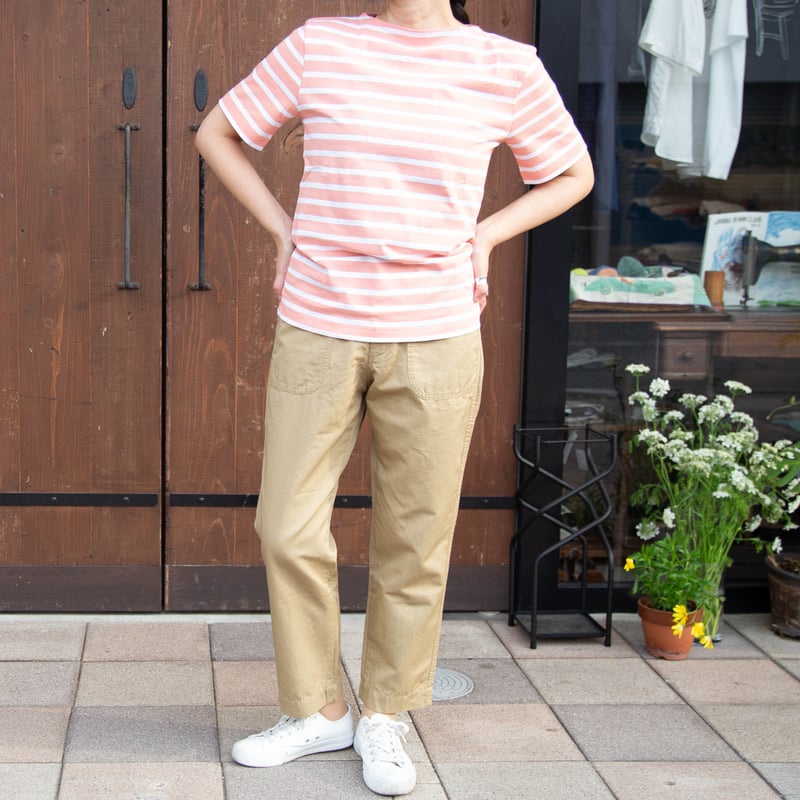 ころもち さん専用　Le Minor 半袖Tシャツ 白/ベージュ Le Minor（ルミノア）51531_D5/51531-D43 半袖ボーダーTシャツ | c