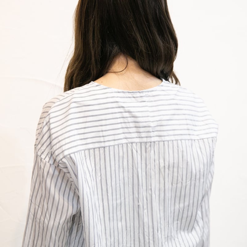 g)グラム g_421 ストライプBIGポケットオーバーシャツ | casual colle