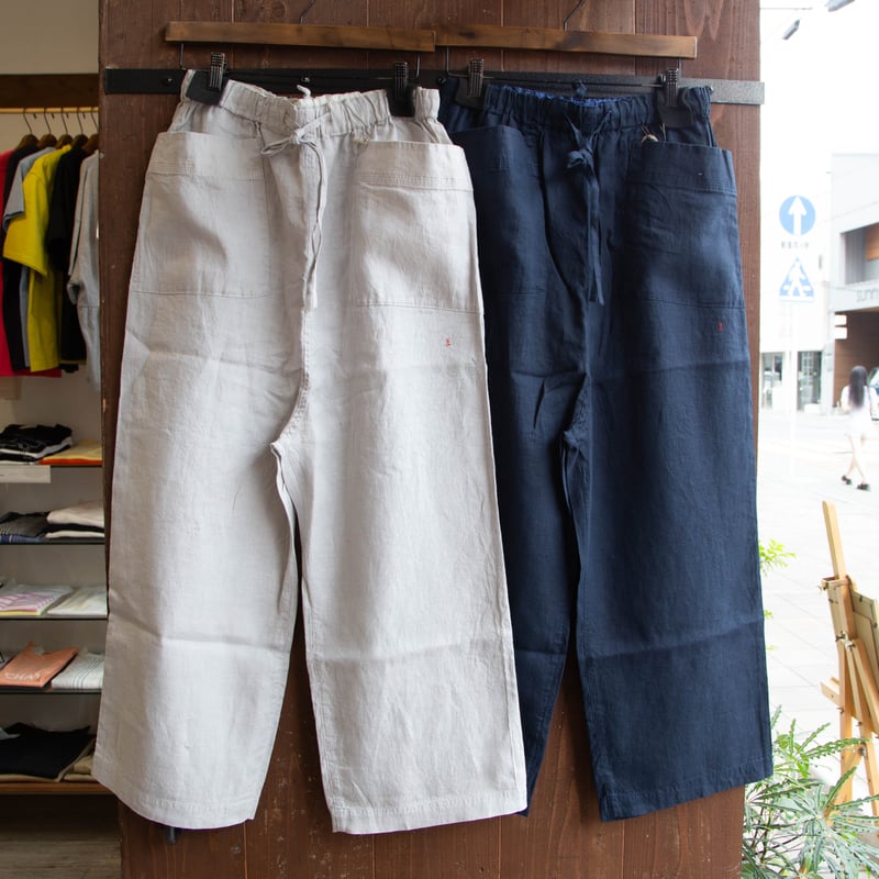 快晴堂（かいせいどう）52P-32 初秋まで着られるリネン 斜めポケWIDE