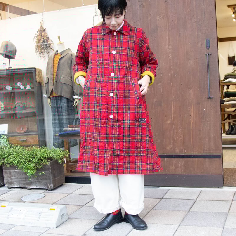快晴堂 タータンチェックコートワンピース 快晴堂（かいせいどう）43OP-12 タータンフォーエバー Wideコート