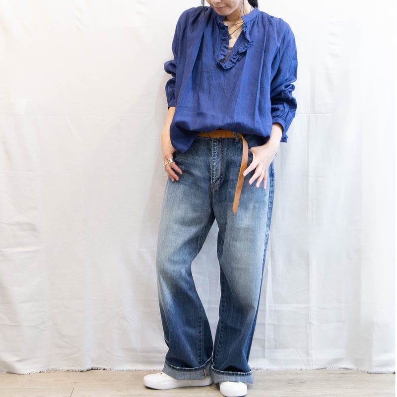 soi-e（ソワ）811449 ハイブリッドインディゴ 1/60リネン