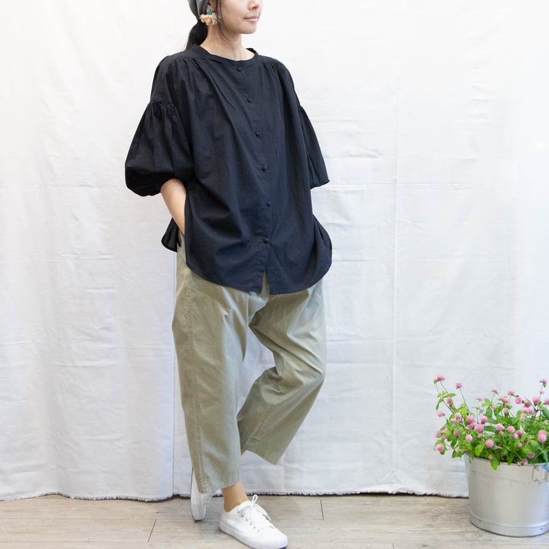 TANG!（タング）2325401 コットンダンプ ピグメントバイオ加工パンツ