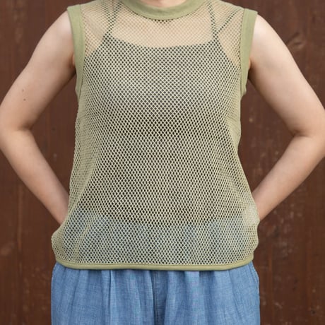 Johnbull（ジョンブル）JL252C24 メッシュノースリーブタンクトップ