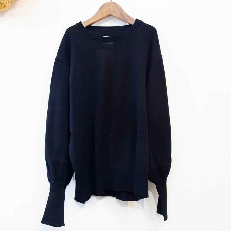 Gauze#（ガーゼ）G1034 GATHER SLEEVE KNIT PULLOVER |