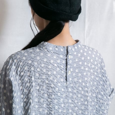 NATURAL LAUNDRY（ナチュラルランドリー）7263T-013 リップルドット　ドルマンプルオーバー