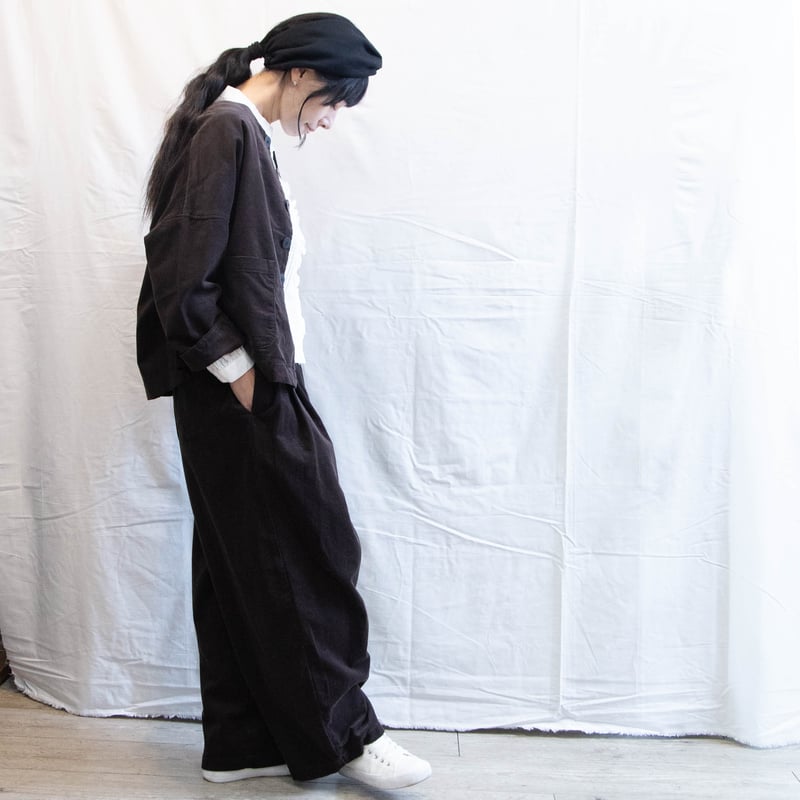 grin（グリン）8254J-009 コーデュロイクルーワイドジャケット