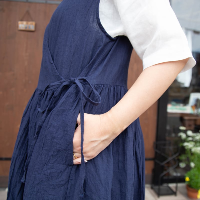 g)グラム g_602 リネンカシュクールワンピース | casual collection