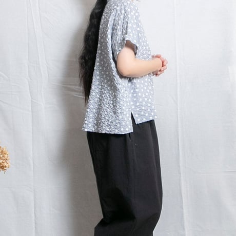 NATURAL LAUNDRY（ナチュラルランドリー）7263T-013 リップルドット　ドルマンプルオーバー