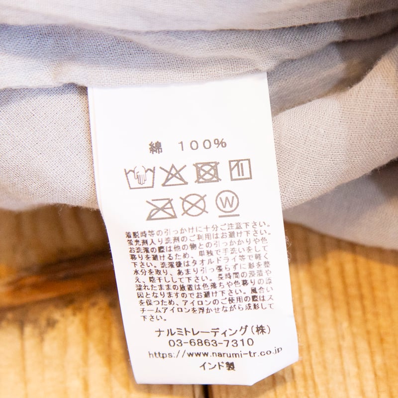 ARMEN（アーメン）INAM2505G3D 30s GAUZE PLAIN OVERDYE
