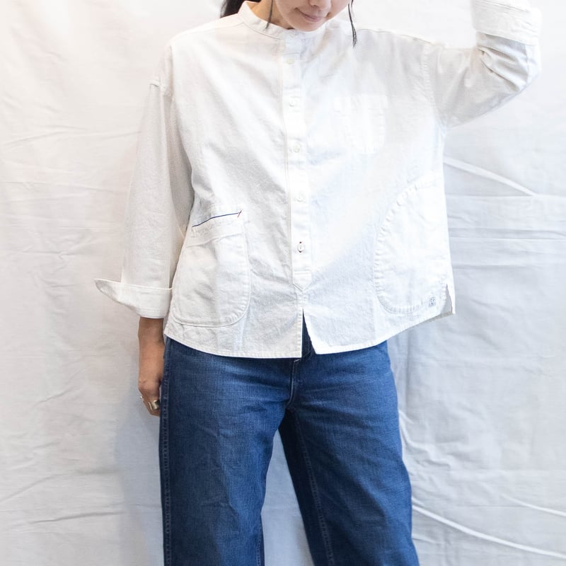 快晴堂（かいせいどう）53S-47 HAYATE ホワイトシャツ プルオーバー