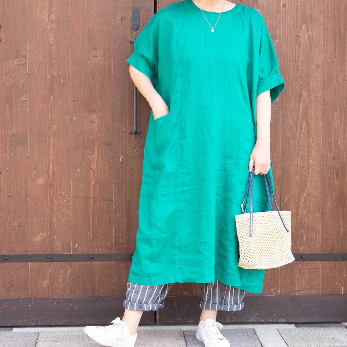 NATURAL LAUNDRY（ナチュラルランドリー）7252O-002 リネン 切り替え