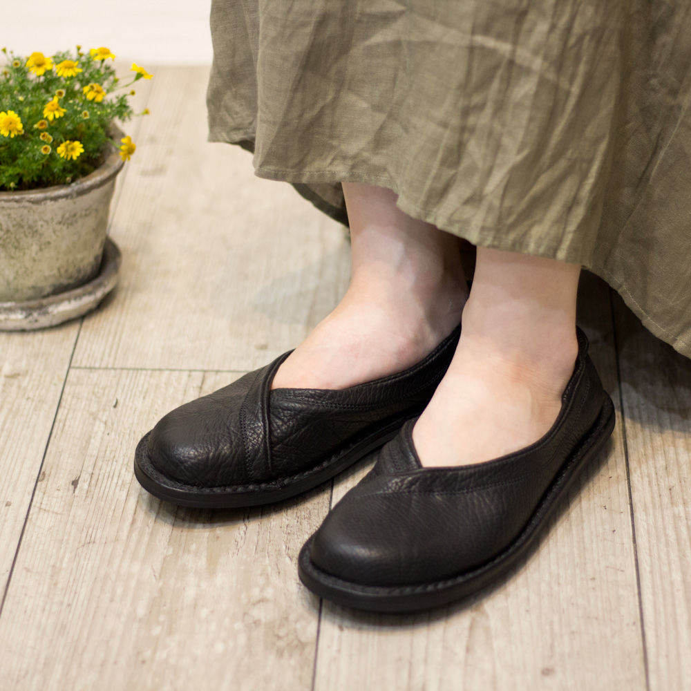 trippen トリッペン Pan 35 Trippen Pan 35 Women's Black Leather Strap Shoes, Pre-owned