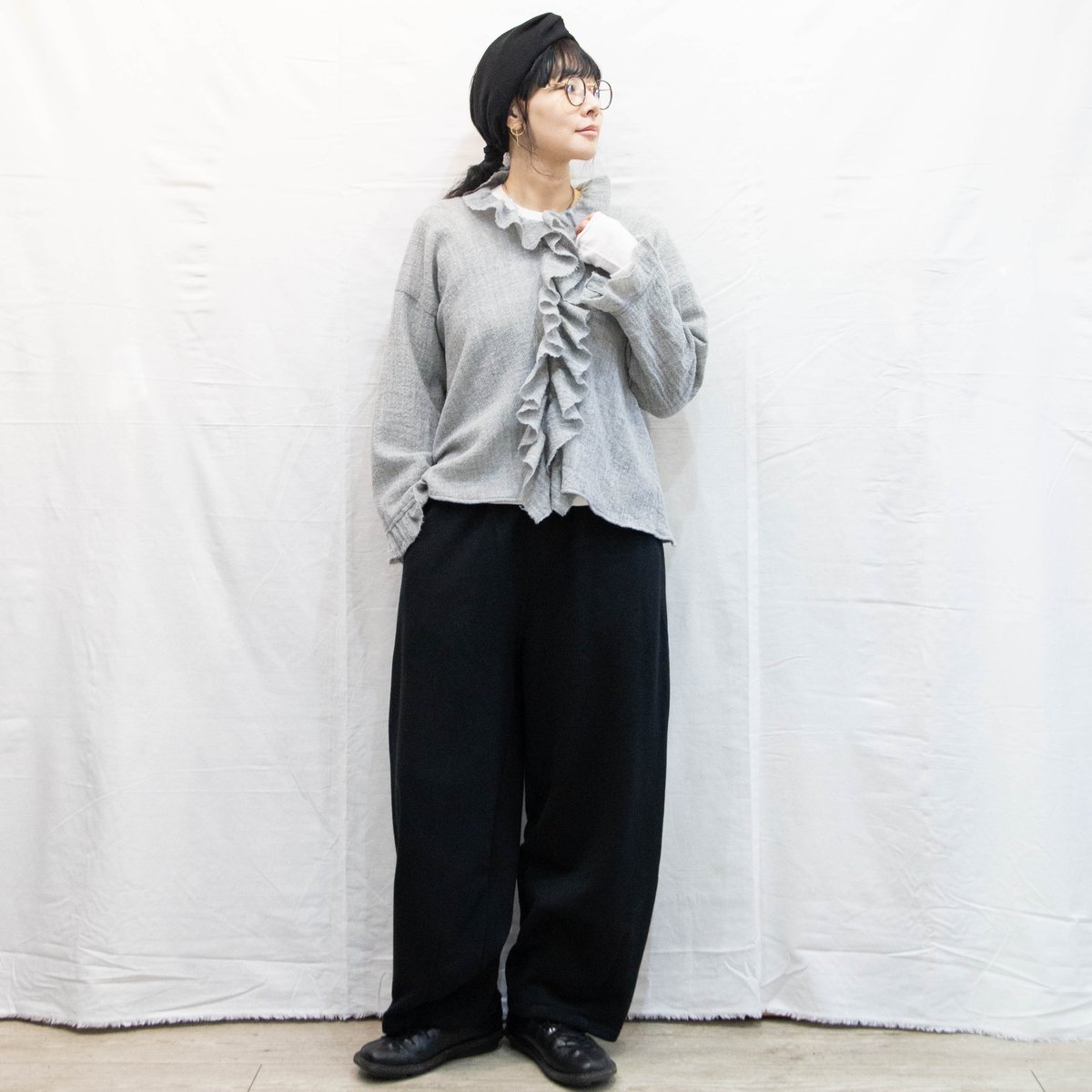 g)グラム g_661 ウールガーゼフリルトリムブラウス | casual collecti