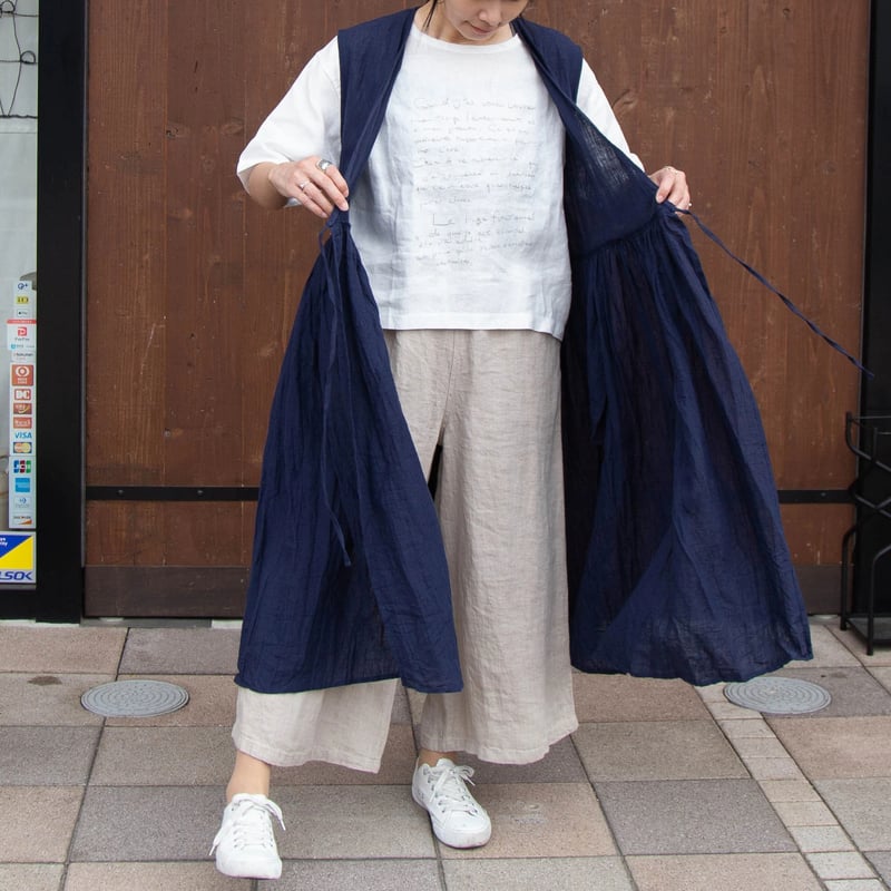 g)グラム g_602 リネンカシュクールワンピース | casual collection