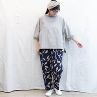 ichi（イチ）250901 リーフプリントイージーリラックスパンツ IPEKERプリント