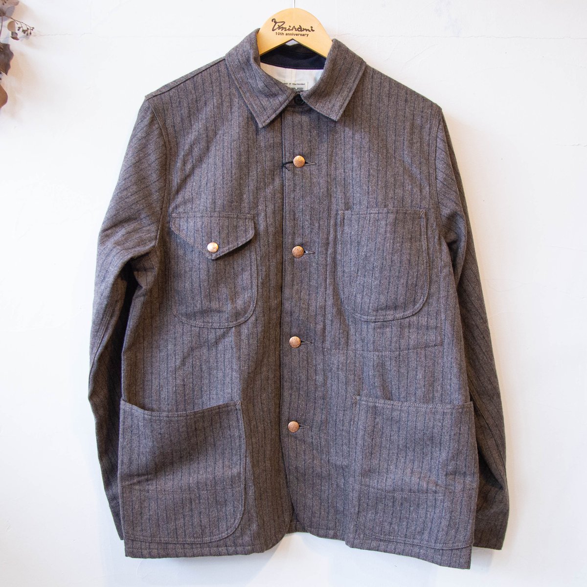 STILL BY HAND カバーオール 48 メルトン ダークブラウン STILL BY HAND ドルマンの様なフォルムのカバーオールジャケット