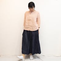 快晴堂（かいせいどう）41S-84 GIRLS JAPANリネン　８分袖パジャマシャツ