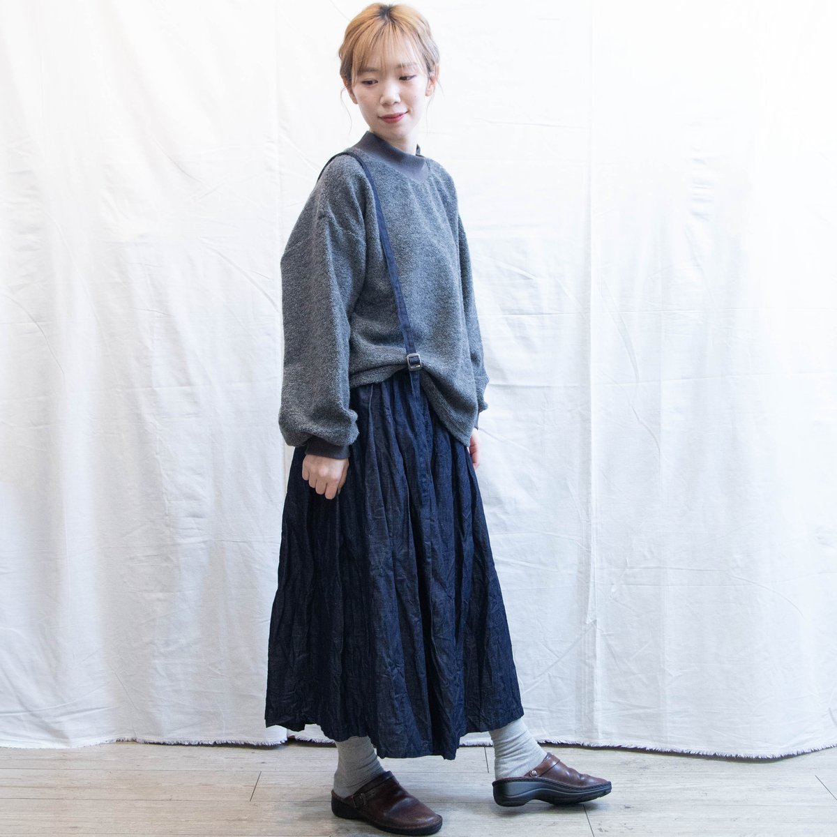g)グラム g_012DM ライトデニムワンショルダースカート | casual colle