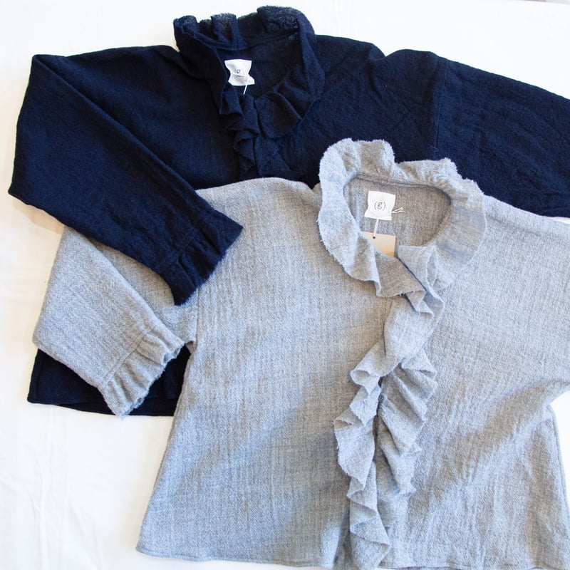g)グラム g_661 ウールガーゼフリルトリムブラウス | casual collecti