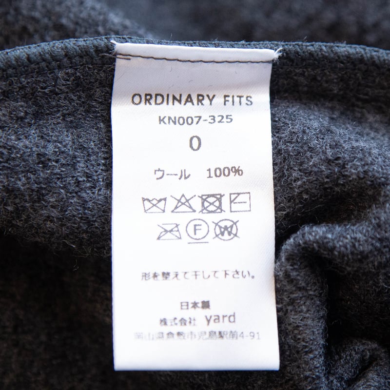 美品【ORDINARY FITS】 BASQUE KNIT ORDINARY FITS（オーディナリーフィッツ）KN007 BASQUE KNIT | c