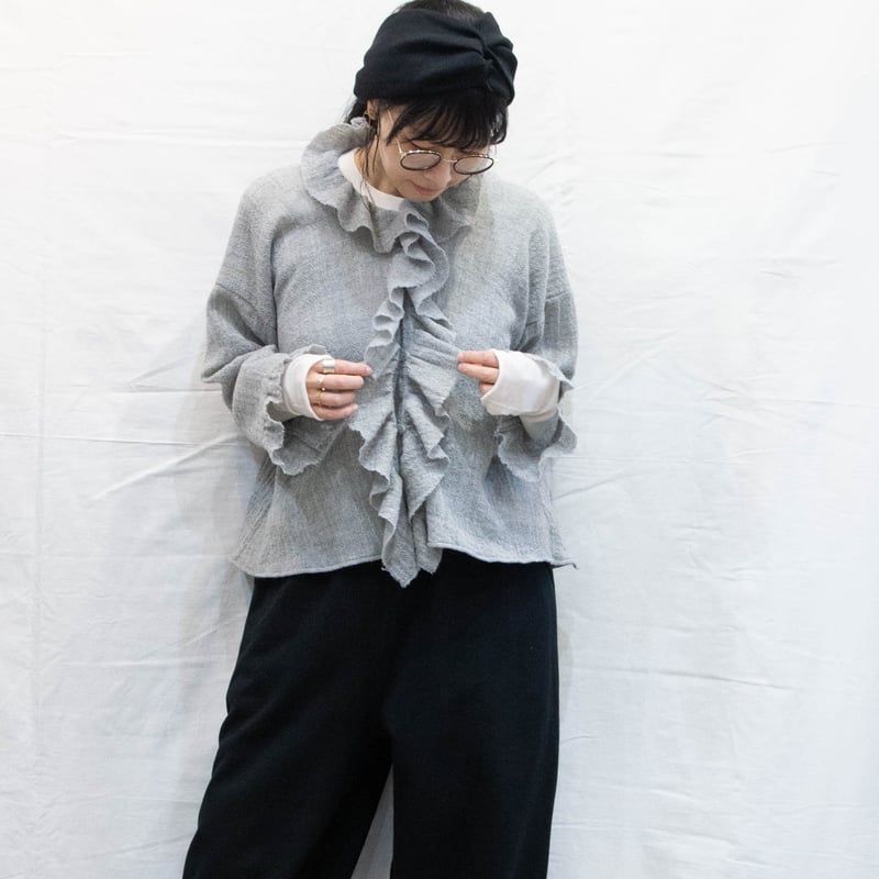 g)グラム g_661 ウールガーゼフリルトリムブラウス | casual collecti