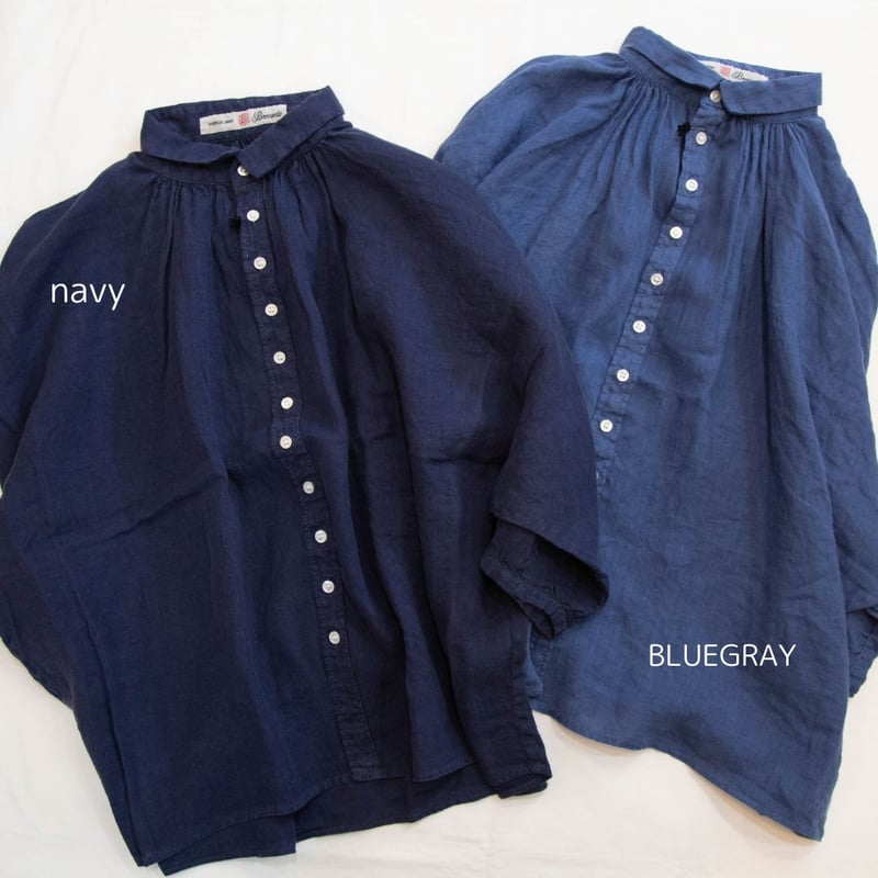 ブロカント　リネン100% グランシャツ　半袖　ブラウス　Brocante Brocante ブラウス シャツ 「Brocante / ブロカント」 リネン